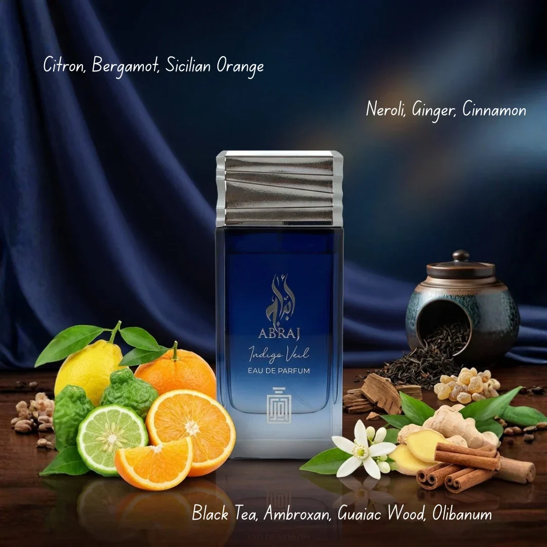 Abraj Indigo Veil Eau De Parfum Spray 100ml (3.4 oz) By Aura Fragrances - Image 4