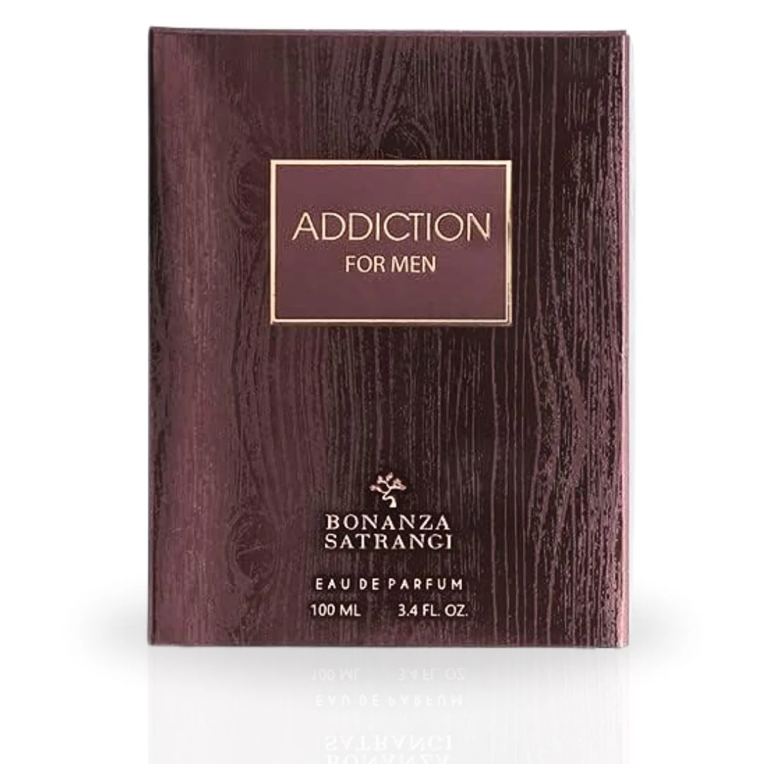 Addiction For Men EDP Spray 100ML (3.4 OZ) by Bonanza Satrangi | Long Lasting, Gourmand, Floral, Woody, Luxurious Fragrance. - Image 3