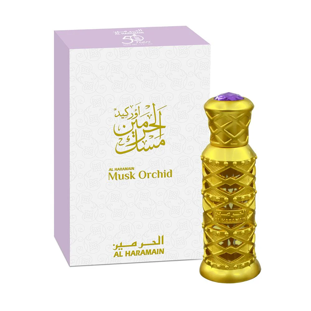 Al Haramain Musk Orchid Perfume Oil-12ml (0.5 oz) by Al Haramain