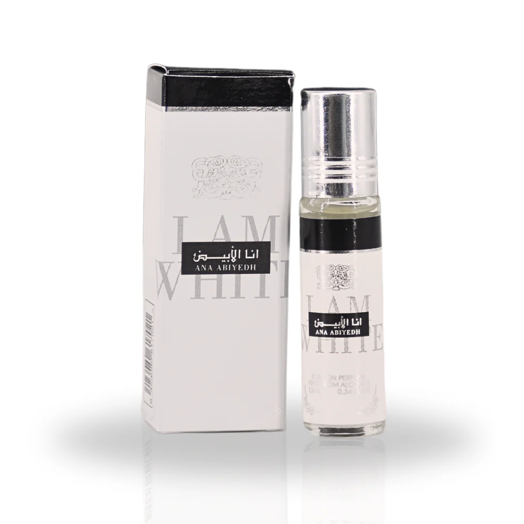 6PC Ana Abiyedh Roll-On Perfume Oil - CPO 10ML (0.34OZ) By Ard Al Zaafaran