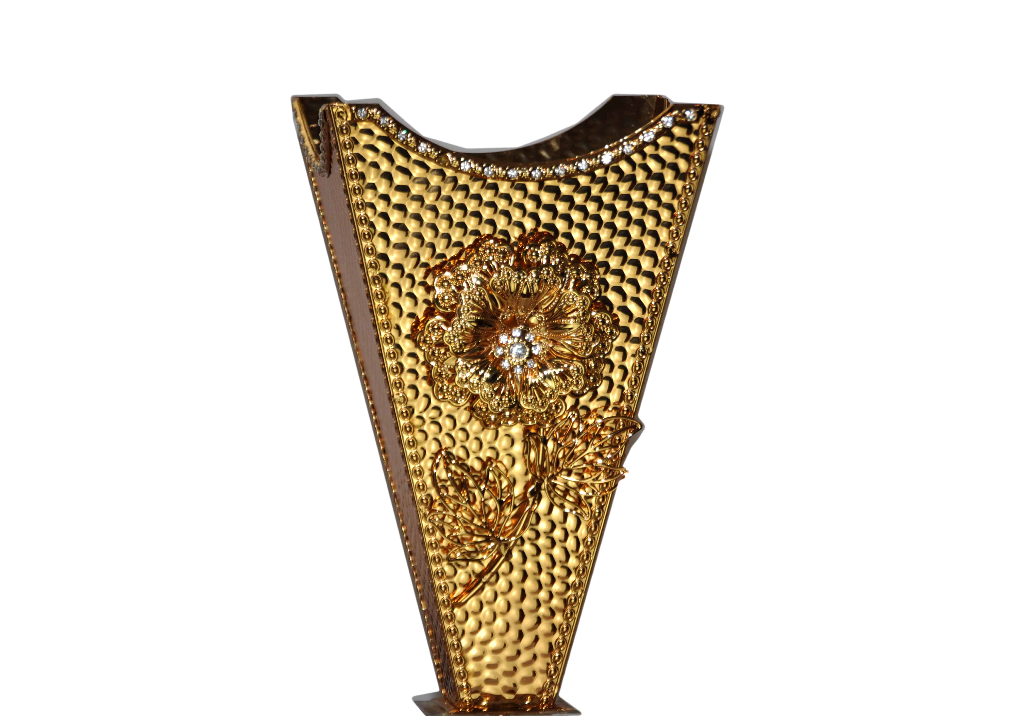 Arab Incense Bakhoor Burner - 15 inch Golden by Intense Oud - Image 3