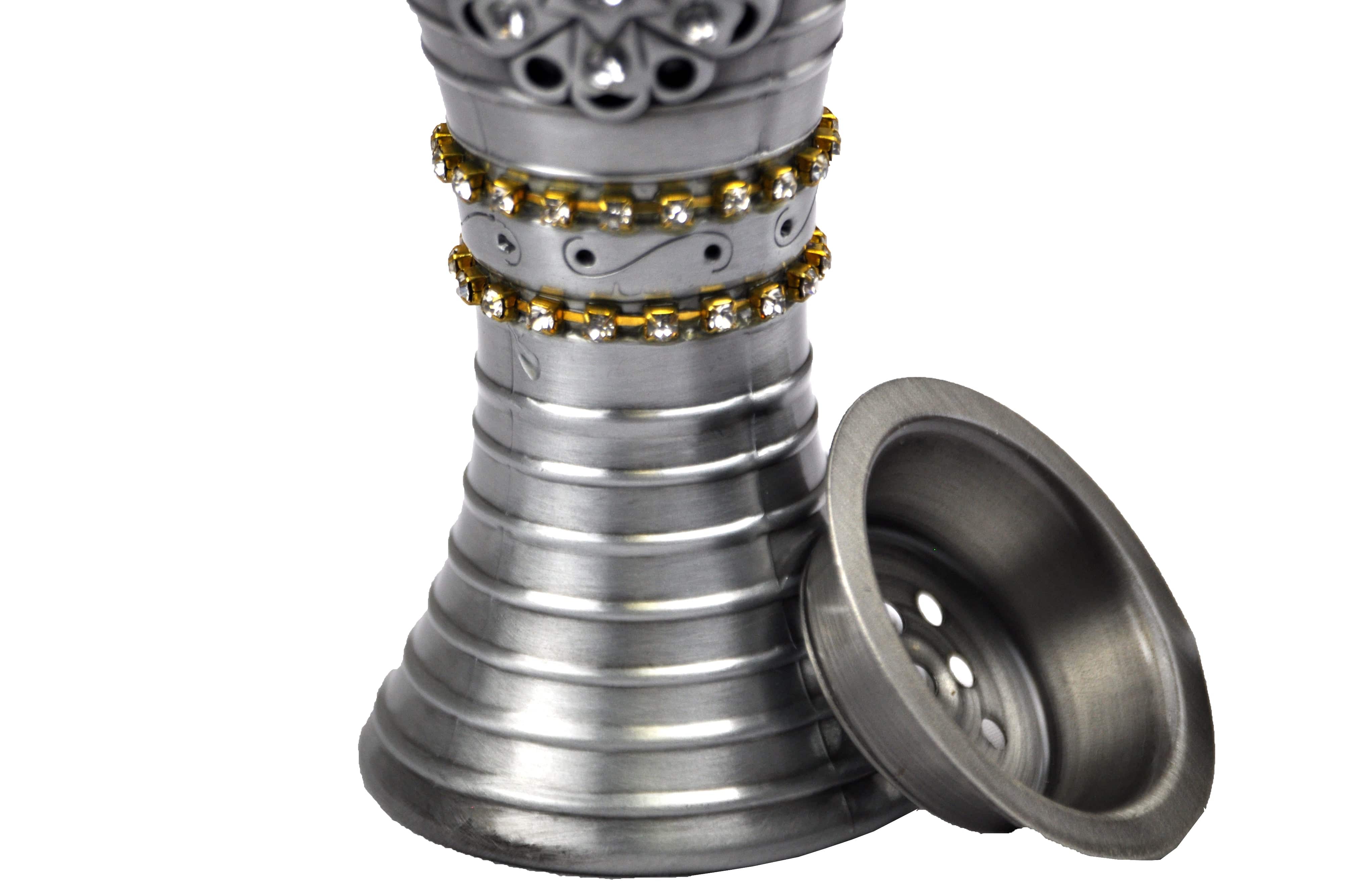 Arabia Incense/Bakhoor Burner (Mabkhara) -Oud Burner, Metal,Tray Inside 5 inch Tall (Gray) - Image 3