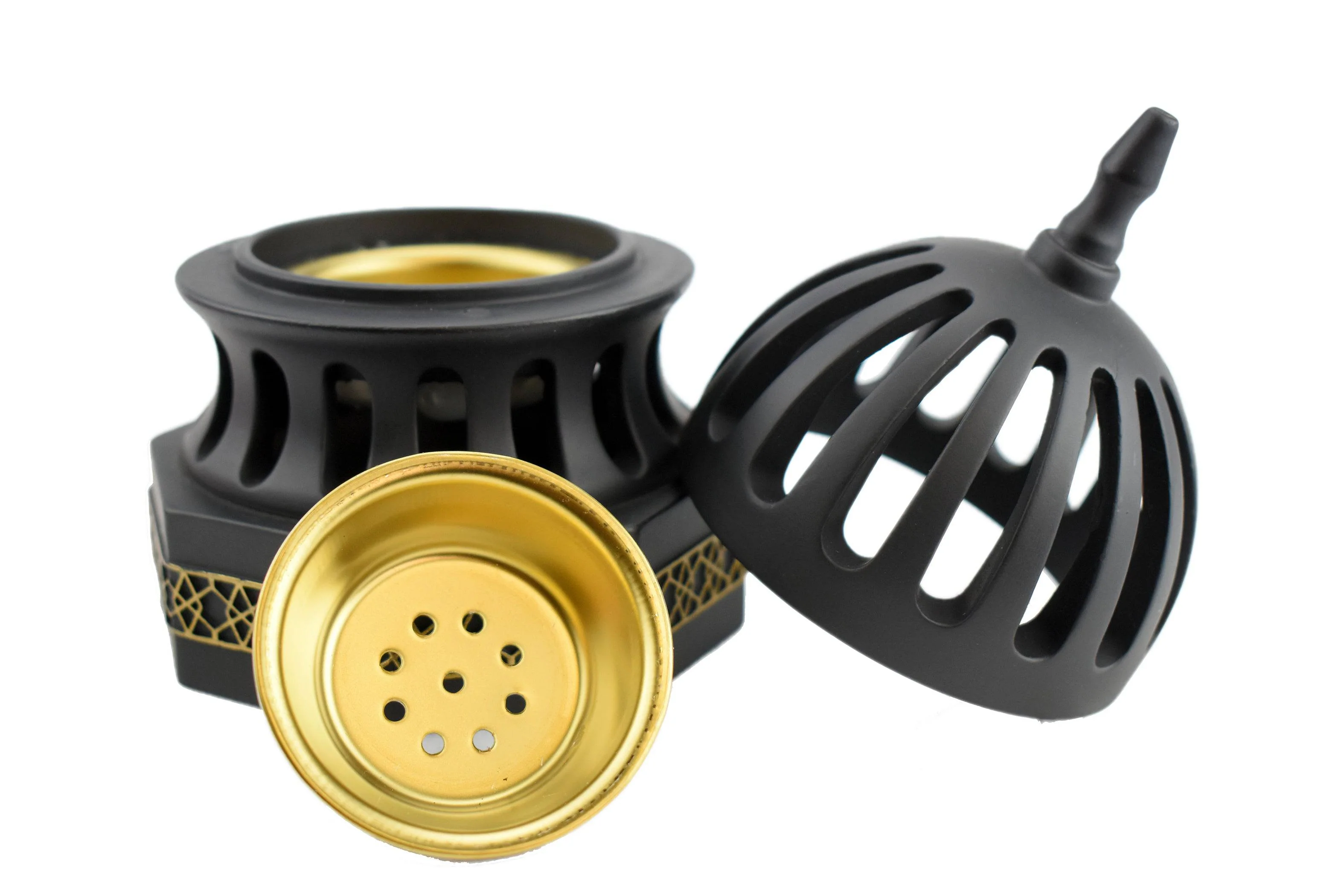 Classic Traditional Dome Style Closed Incense Bakhoor Burner - Black - Image 4