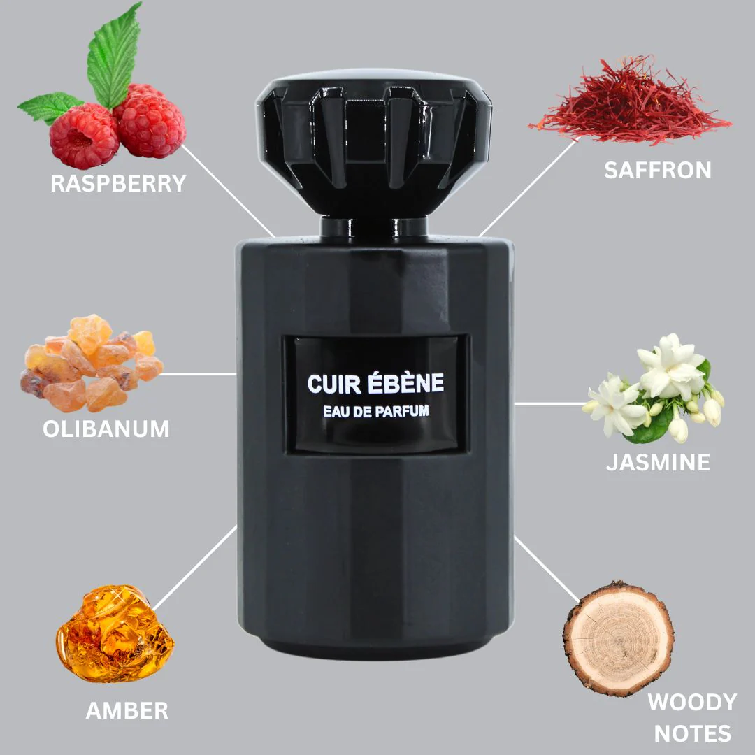 Cuir Ebene Eau De Parfum Spray 100ML (3.4 OZ) by Vurv | A Bold Blend of Sweet Raspberry, Rich Saffron, and Leathery Warmth. - Image 5