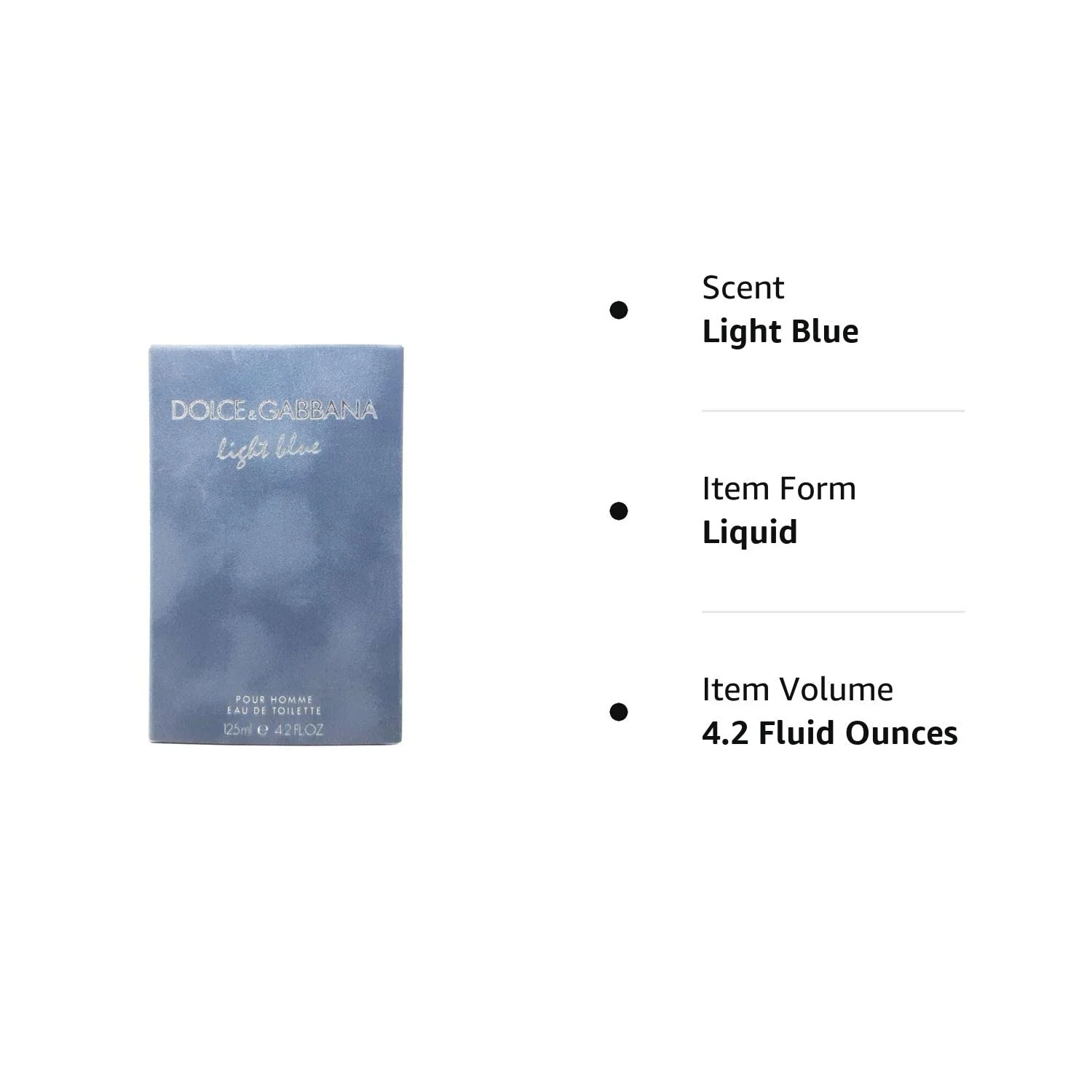 DOLCE & GABBANA LIGHT BLUE (M) EDT 125ML - Image 4