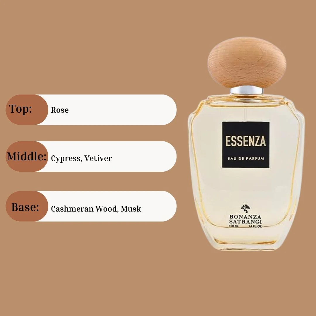 Essenza EDP Spray 100ML (3.4 OZ) by Bonanza Satrangi | Long Lasting, Floral, Woody, Musky, Luxurious Fragrance. - Image 4