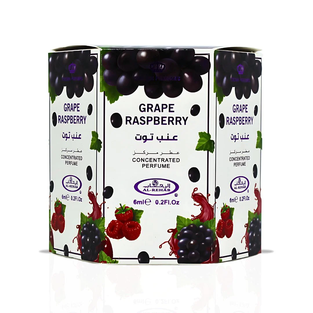 Grape Raspberry Perfume Oil CPO 6ML (0.2 OZ) By Al Rehab | Fruity, Floral, Sweet, Vibrant Fragrance. (BOX OF 6) - Image 4