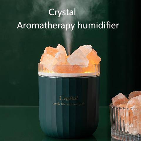 Green Crystal Humidi-f-i-e-r With Himalayan Salt Rocks - by Intense Oud - Image 2