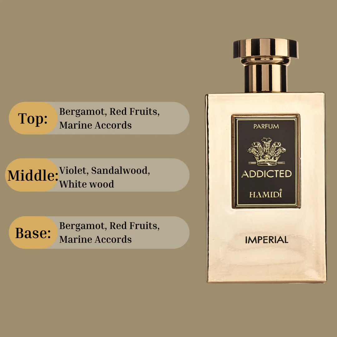 HAMIDI ADDICTED IMPERIAL EDP Spray 120ML (4 OZ) By Hamidi | A Refreshing Fragrance With The Essence Of Ocean Breeze. - Image 5