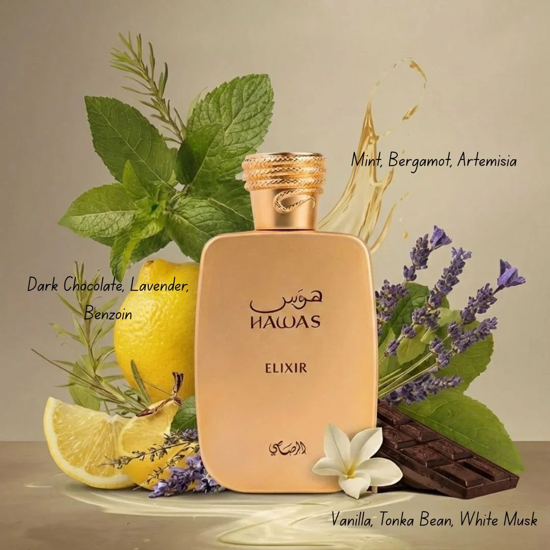 Hawas Elixir Eau de Parfum Spray 100ml (3.4 oz) by Rasasi - Image 4
