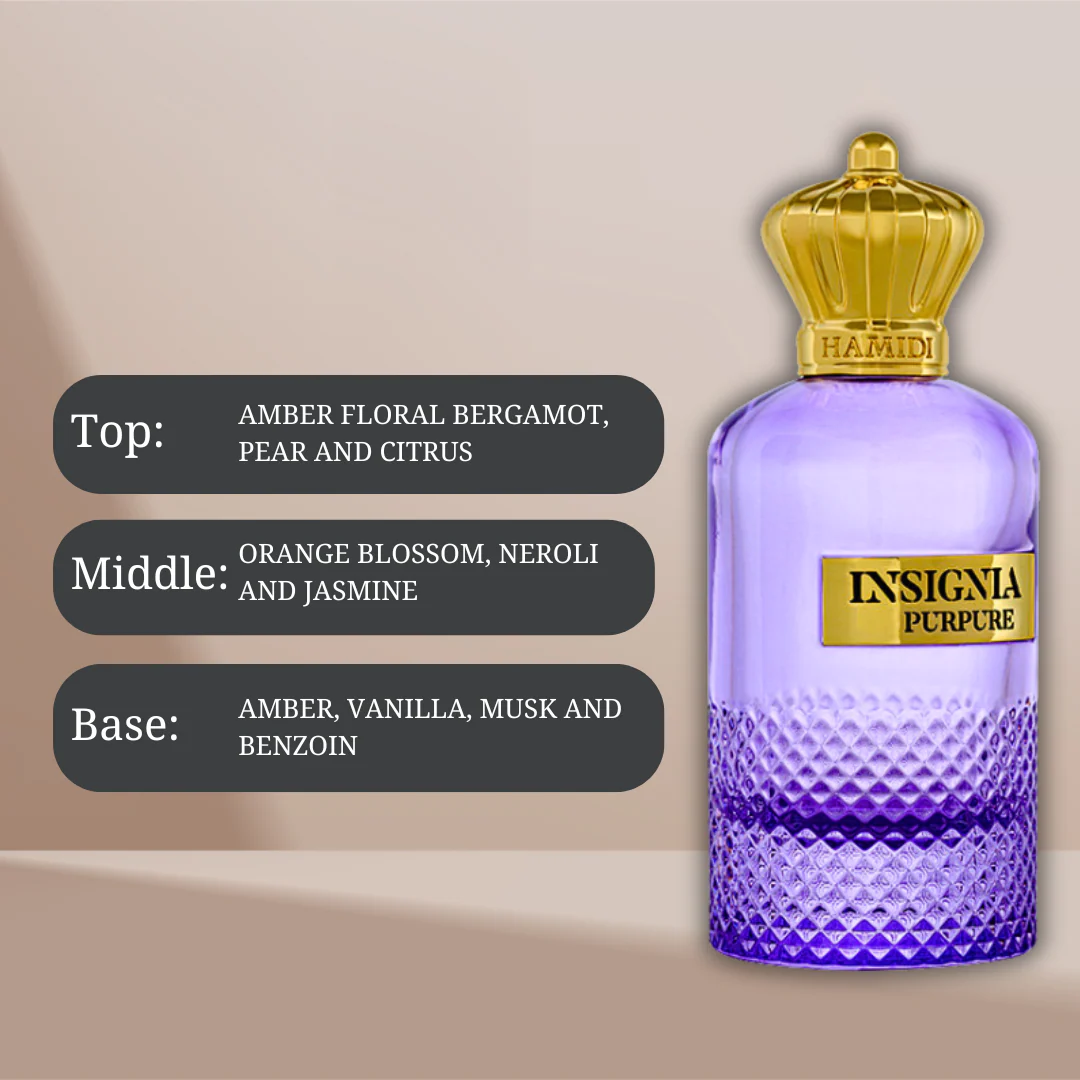 INSIGNIA PURPURE EDP Spray 105ML (3.5 OZ) By Hamidi | A Long Lasting Aura Of Refined Elegance. - Image 4
