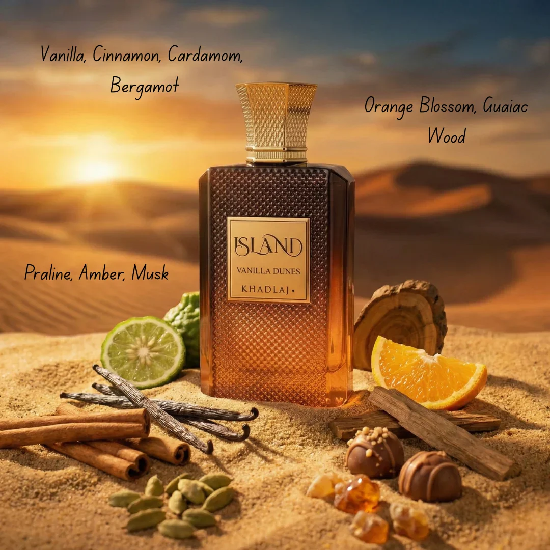 Island Vanilla Dunes Eau de Parfum Spray 100ml (3.4 oz) by Khadlaj - Image 4