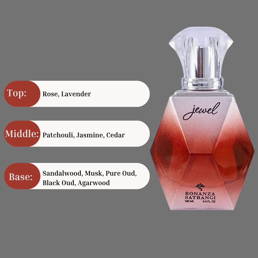 Jewel EDP Spray 100ML (3.4 OZ) by Bonanza Satrangi | Long Lasting, Floral, Oudy, Woody, Luxurious Fragrance. - Image 4