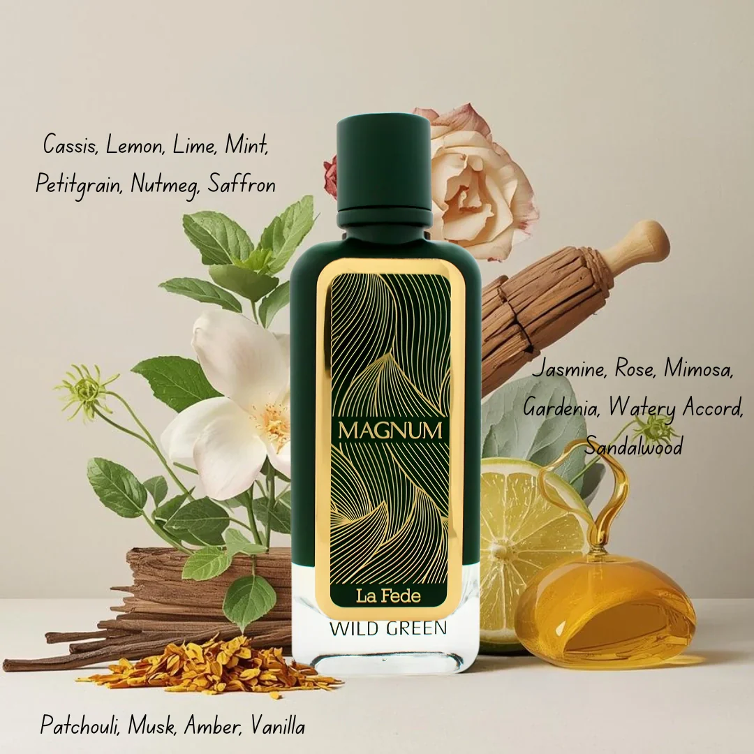 La Fede Magnum Wild Green Eau de Parfum Spray 100ml (3.4 oz) by Khadlaj - Image 4