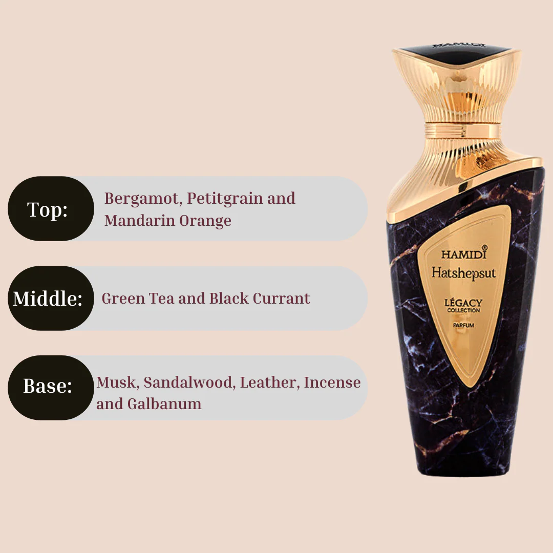 LEGACY HATSHEPSUT EDP Spray 100ML (3.4 OZ) By Hamidi | Embrace The Essence Of Majestic Beauty & Regal Sophistication. - Image 5