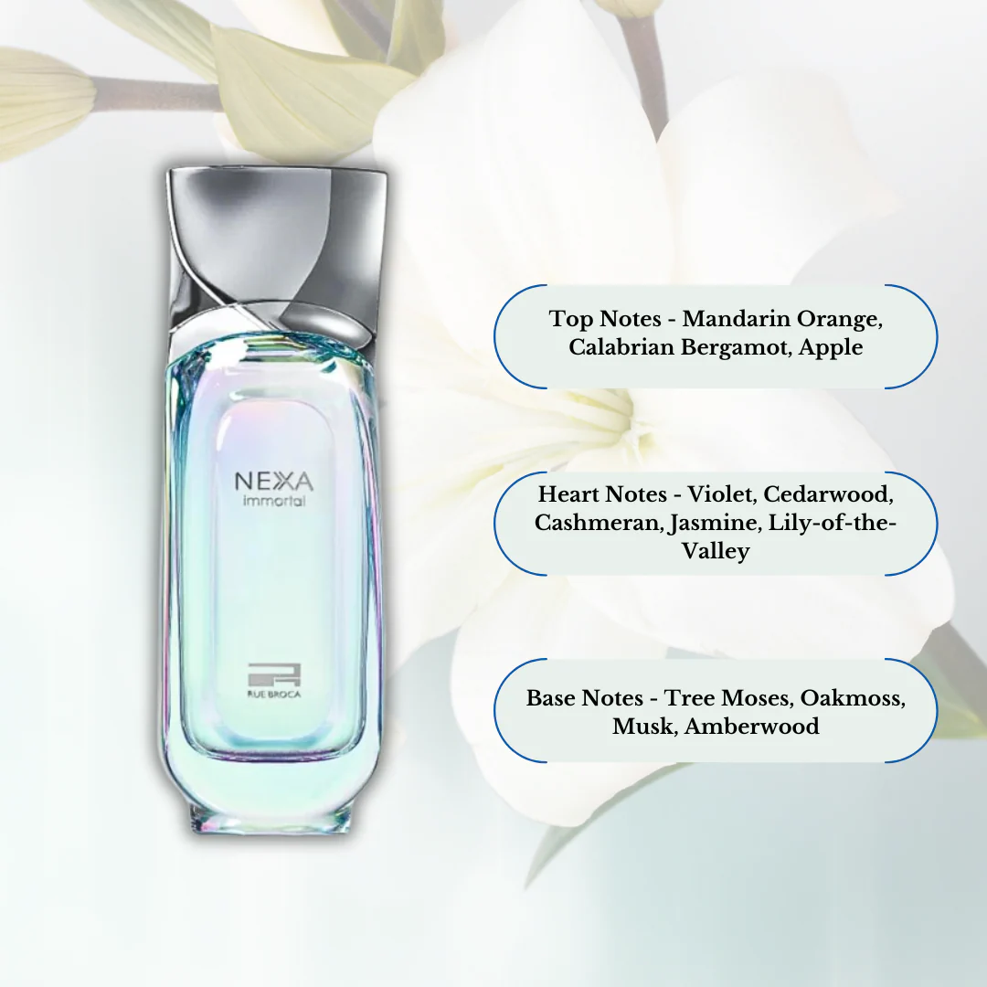 NEXA Immortal Pour Femme EDP Spray 100ML (3.4OZ) By RUE BROCA | Floral, Fruity, Long Lasting Fragrances For Women. - Image 4