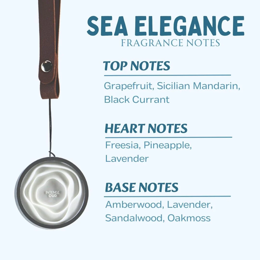 Ocean - Sea Elegance Scented Hanging Car Freshener by Intense Oud | A Fresh Scent That Transforms Your Car Into an Oceanic Haven. - Image 6