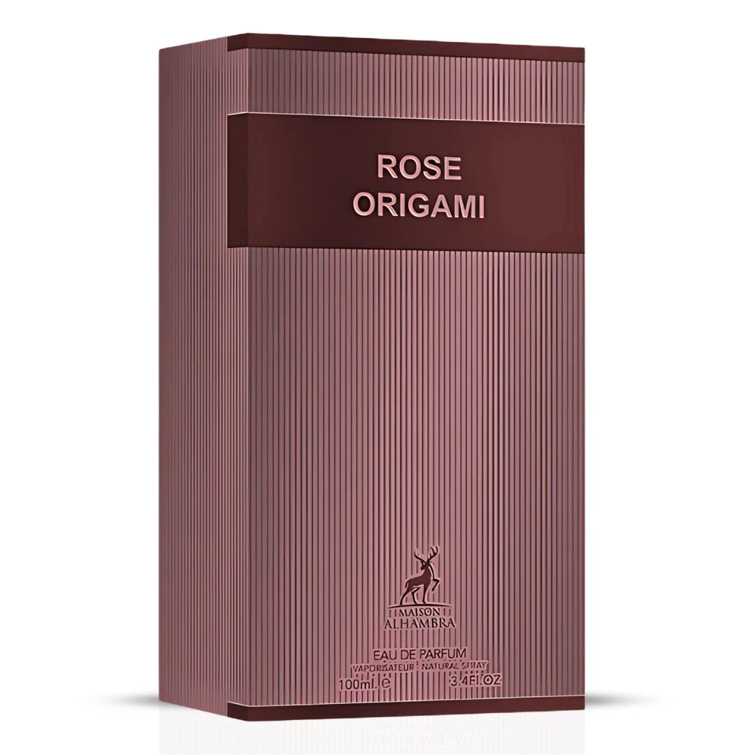 Rose Origami Eau De Parfum Spray 100ML (3.4 OZ) by Maison Alhambra | A Captivating Blend of Rose, Coffee & Sandalwood with a Touch of Spice & Warmth. - Image 3