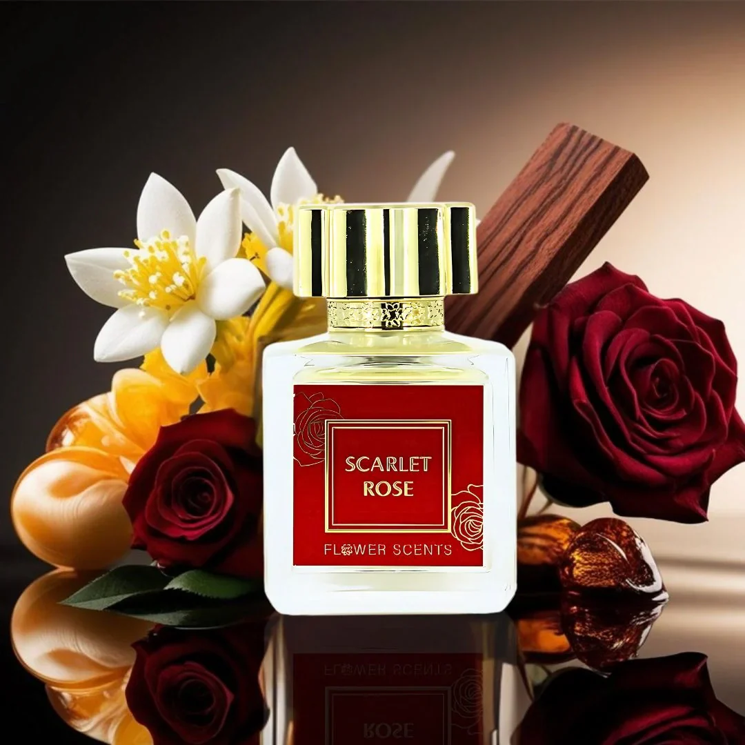 Scarlet Rose Eau de Parfum Spray 65ml (2.2 oz) by Flower Scents | Opulent Rose, Creamy Woods & Golden Amber Warmth - Image 3