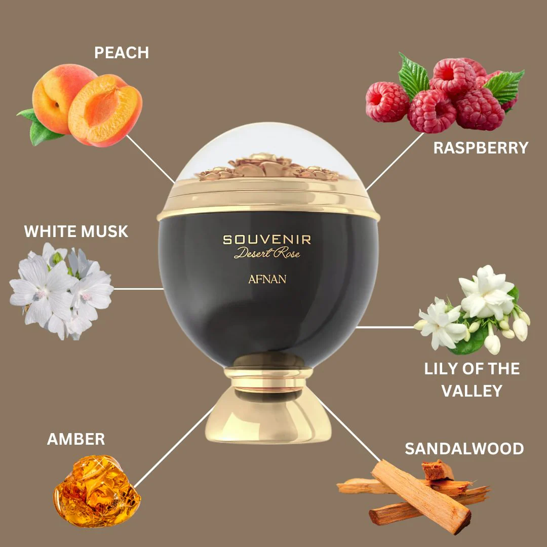 Souvenir Desert Rose Eau De Parfum Spray 100ML (3.4 OZ) By Afnan | A Burst Of Juicy Fruits & Delicate Florals, Grounded By Warm Woods For An Enchanting Experience. - Image 5