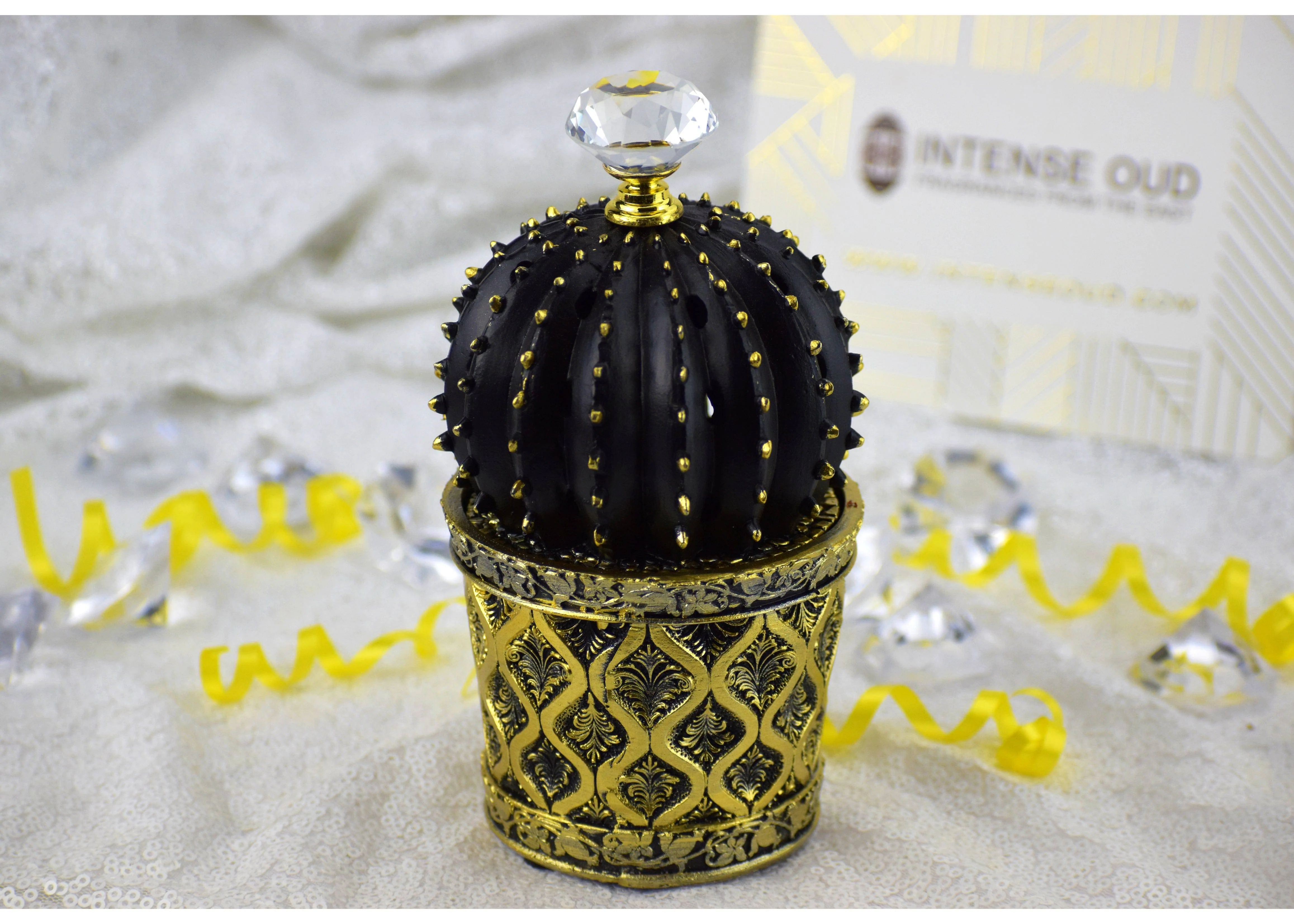 Succulent (Cactus) Style Closed Incense Bakhoor Burner - Black - Image 4