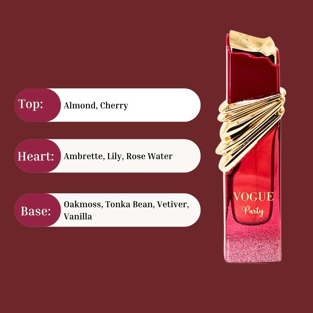 Vogue Party Eau De Parfum Spray 100ML (3.4 OZ) By Maison Alhambra | Long Lasting, Sweet, Floral, Inviting. - Image 5